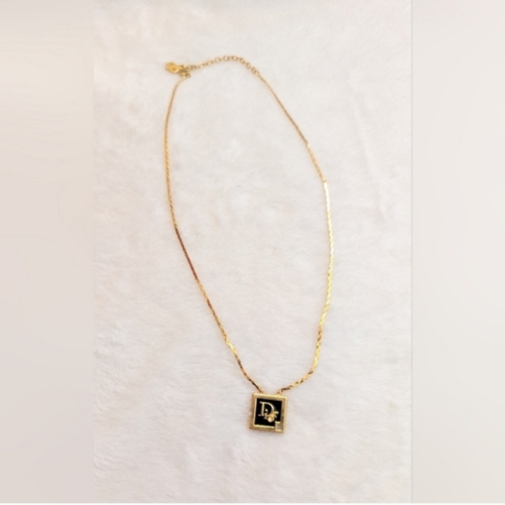 Dior Gold and Black Necklace
